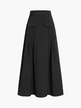 Zip Up A-Line Maxi Skirt